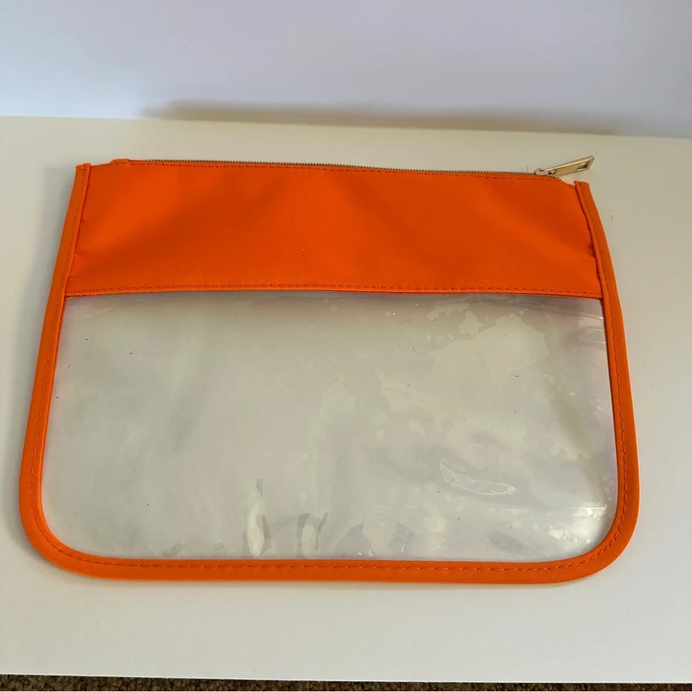 NEW Chenille Letter Clear Travel Pouch